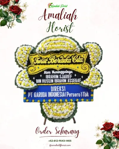 Papan Bunga Duka di Kadu Agung